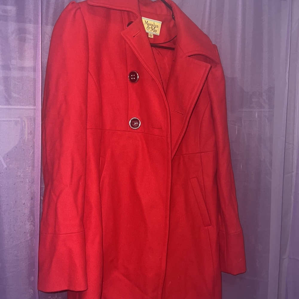 Red pea coat - Picture 4 of 4